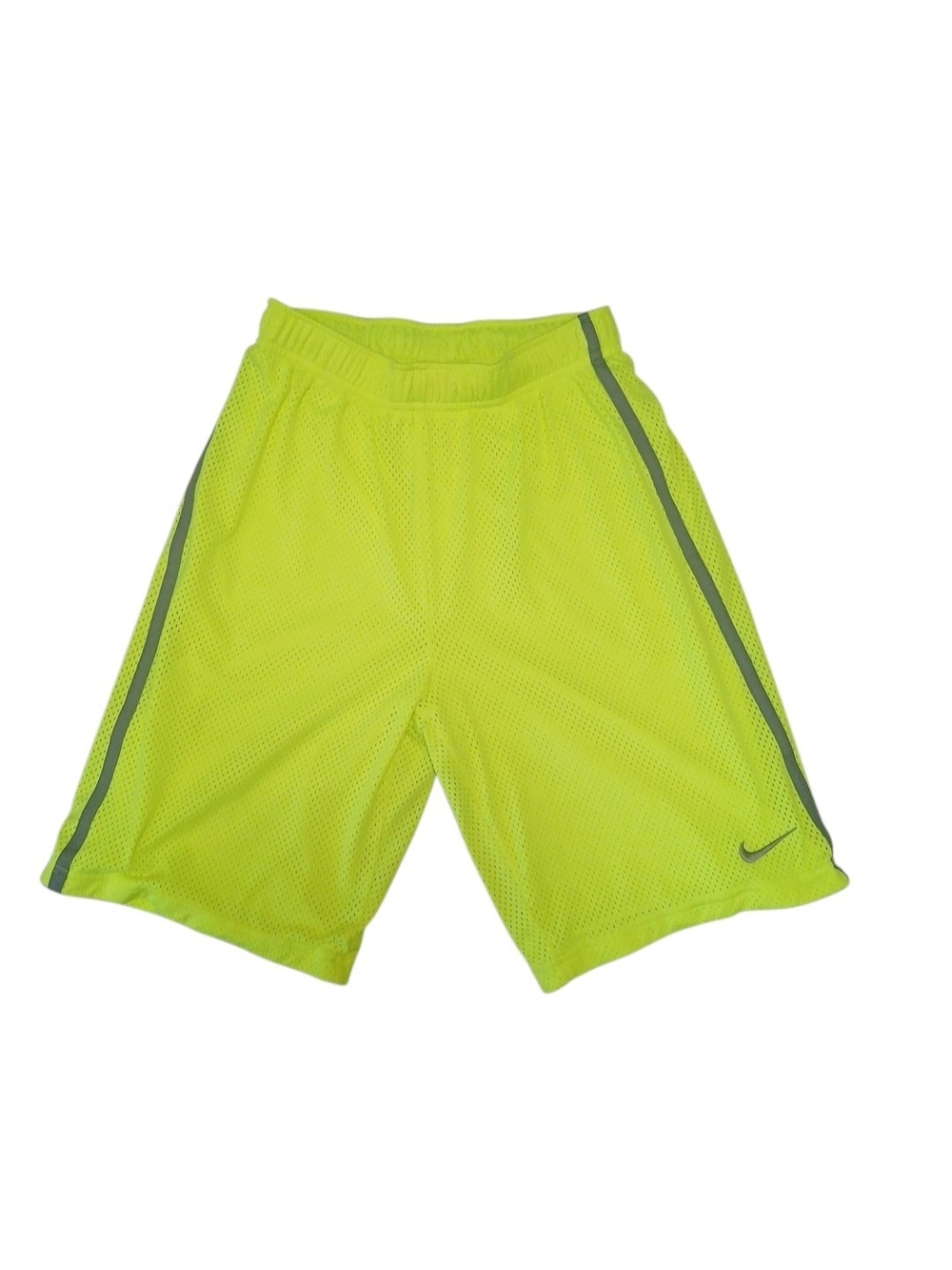 Nike Kids "Volt" Yellow Mesh Athletic Shorts Size Large #177